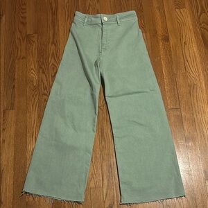 Green Wide-Leg Pants